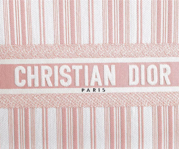 2020SSディオール 風 トートバッグ キャンバス ディオール BOOK TOTE ディオール トートバッグミコノスバヤデール ローズ